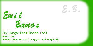 emil banos business card